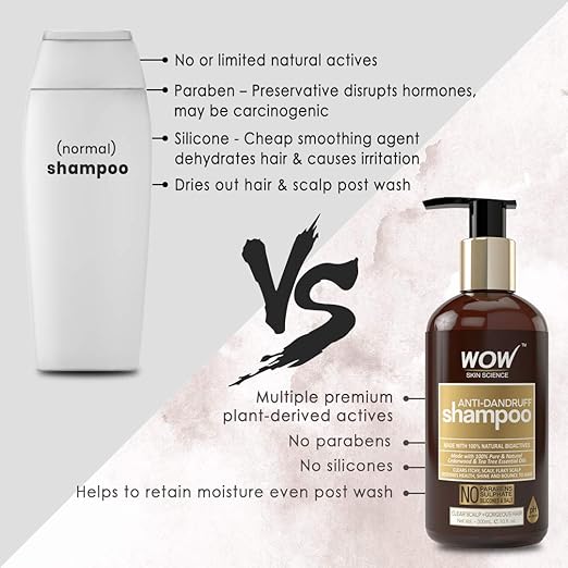 WOW Skin Science Anti-Dandruff Shampoo – Clear Scalp, Confident You