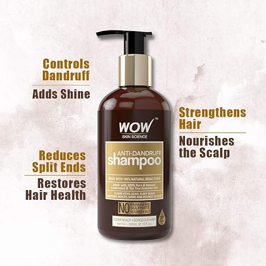 WOW Skin Science Anti-Dandruff Shampoo – Clear Scalp, Confident You