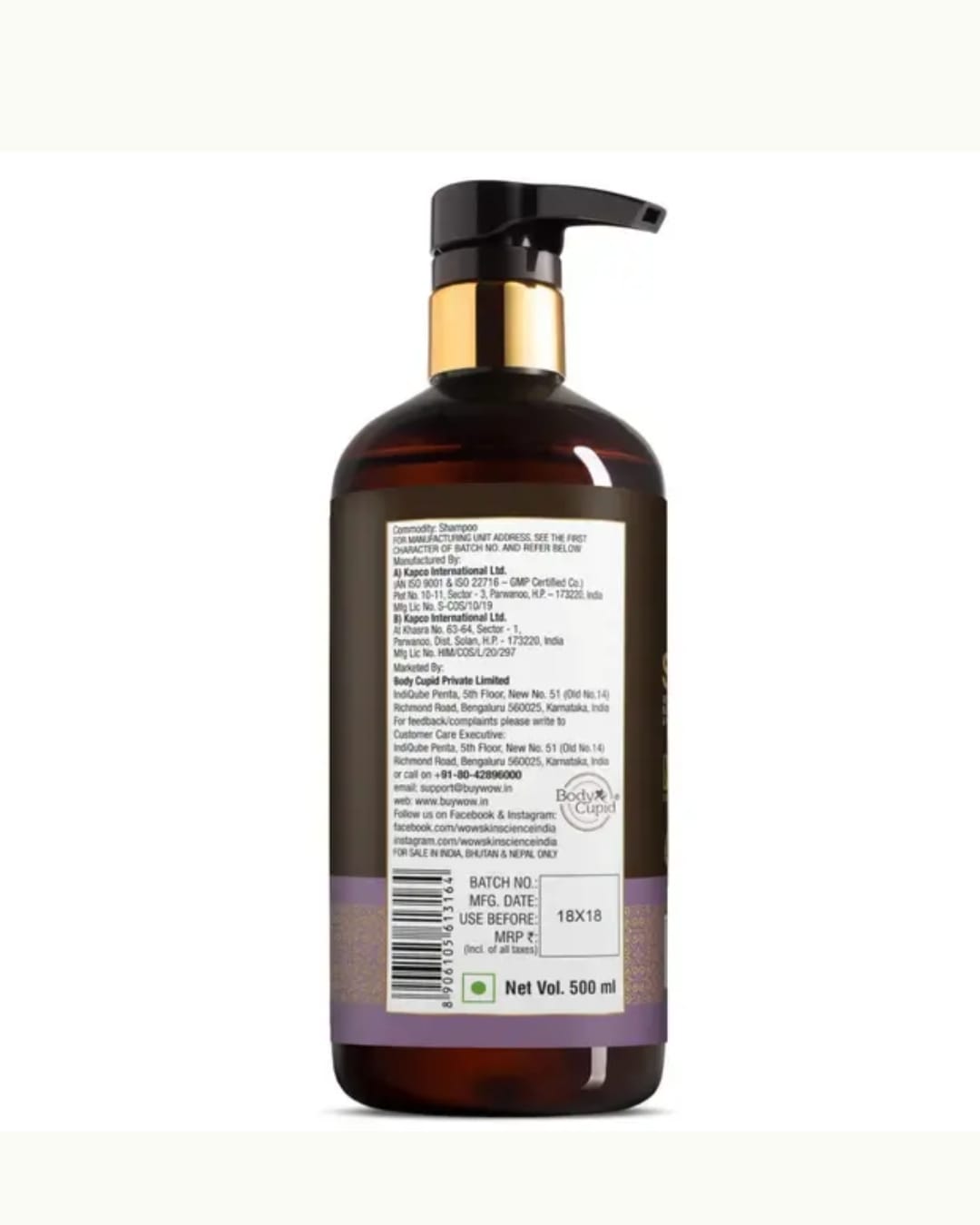 WOW Skin Science Red Onion Black Seed Oil Shampoo