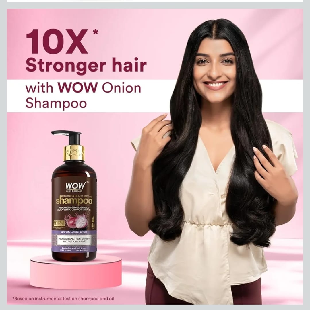 WOW Skin Science Red Onion Black Seed Oil Shampoo