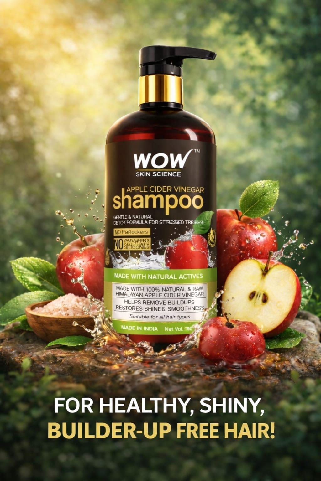 Wow Skin Science Apple Cider Vinegar Shampoo(300ml)