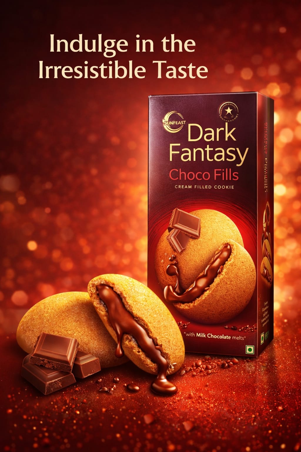 Dark Fantasy Choco Fills Cream Filled Cookies (Milk Chocolate)