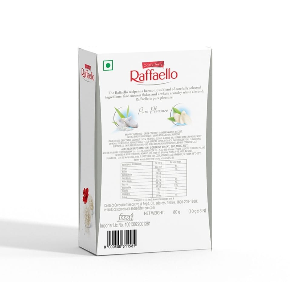 Ferrero Raffaello Premium Coconut Almond Chocolate Box(PACK OF 1)
