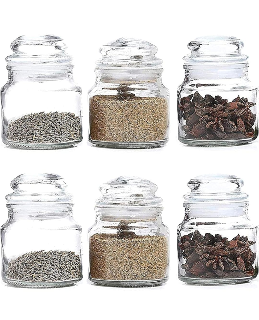 100ml Glass Storage Jar - (SET OF 6)