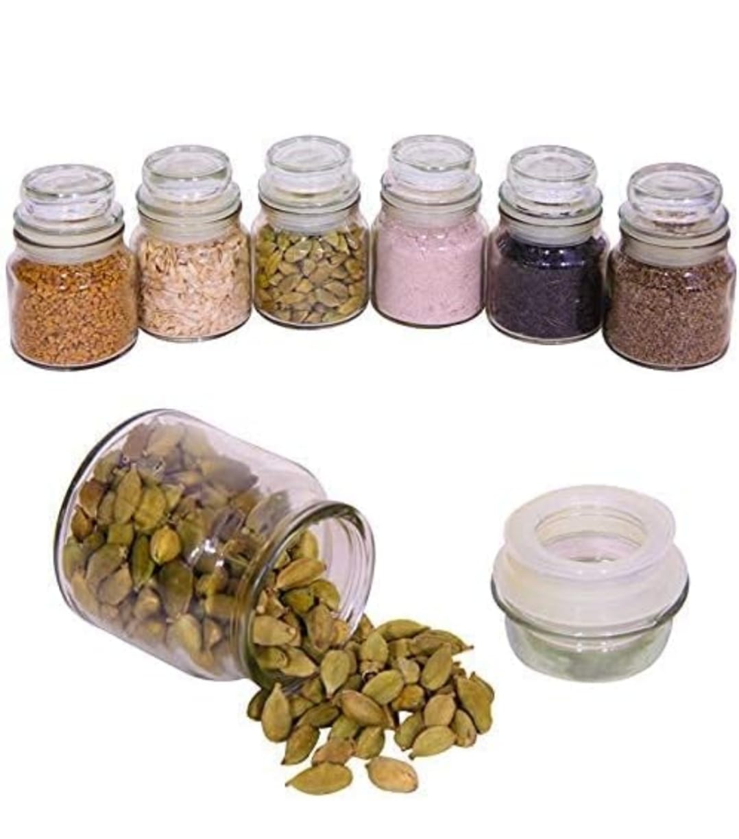 100ml Glass Storage Jar - (SET OF 6)