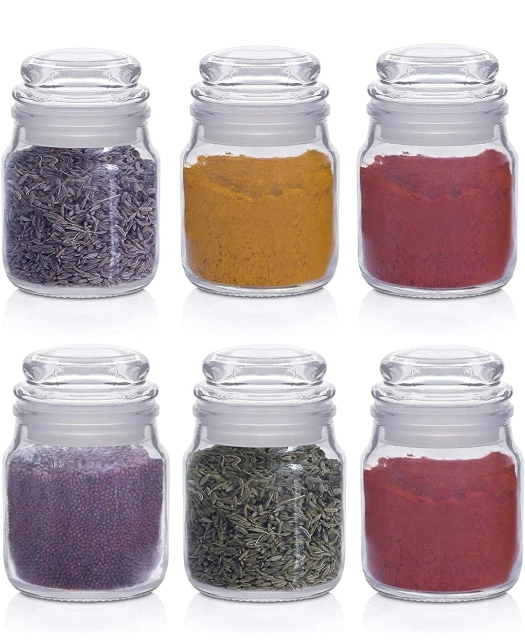 100ml Glass Storage Jar - (SET OF 6)