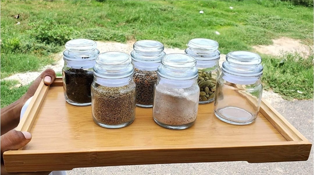 100ml Glass Storage Jar - (SET OF 6)