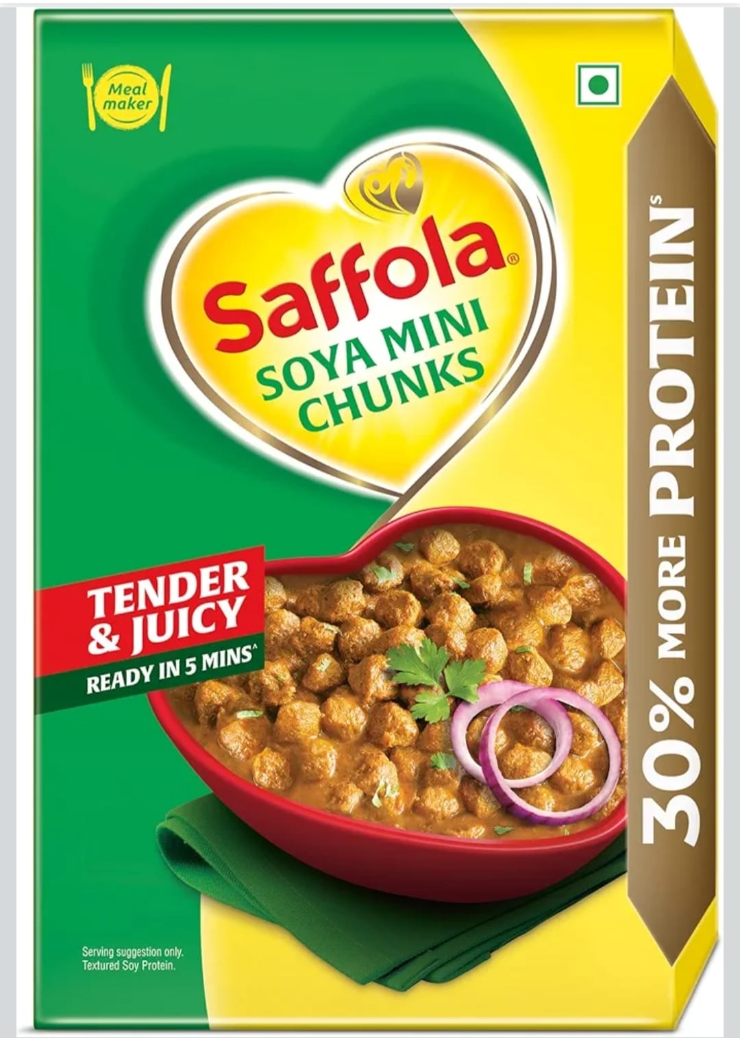 Saffola Soya Mini Chunks, Tender & Juciy, 53% Pr;tin, 200Gram