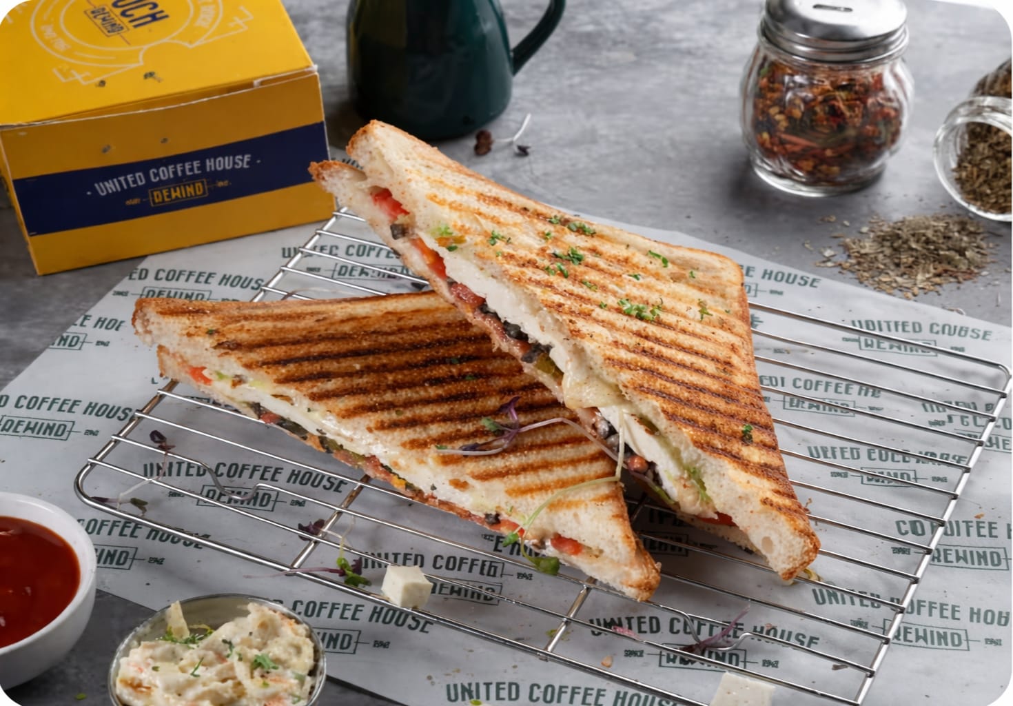 Crispy Grilled Veg Panner Cheese Sandwich