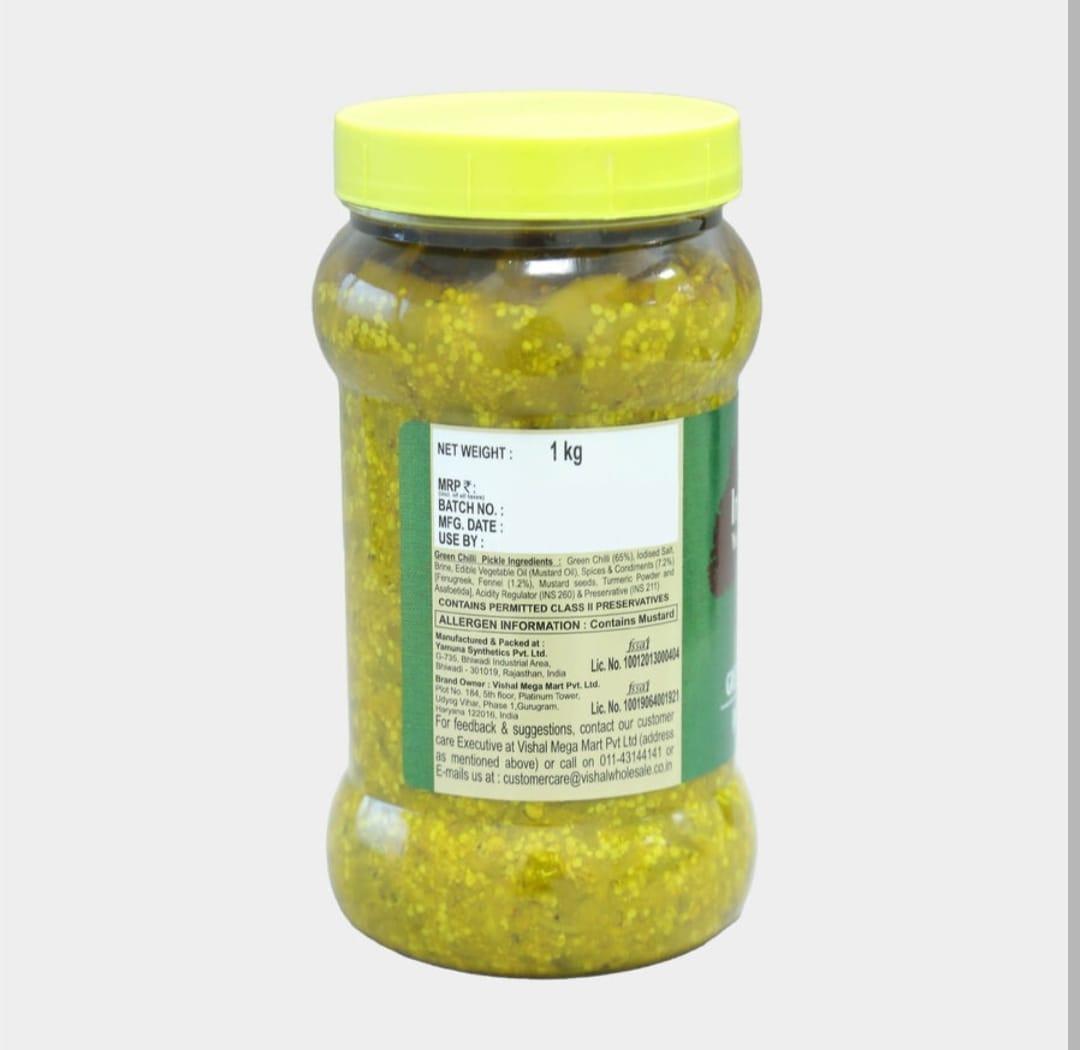 Imli Tree Green Chilli Pickle – Authentic Punjabi Style(1kg)