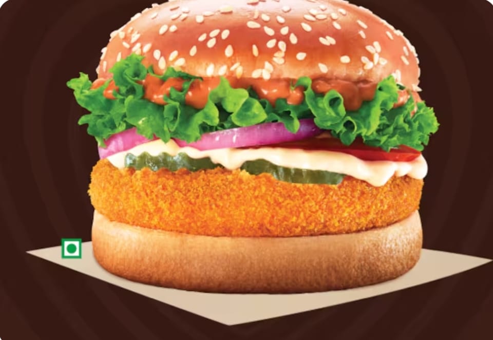 Crispy cheese Veg Burger