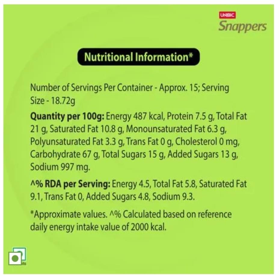 Unibic Snappers Potato Crakers, Onion creams(Pack of 1)